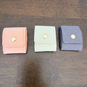 Set of 3 Travel Jewelry Cases Mini Foldable Organizers